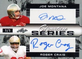 2022 Leaf Signature Series - Dual Signature Silver #SSD-33 Joe Montana / Roger Craig Front