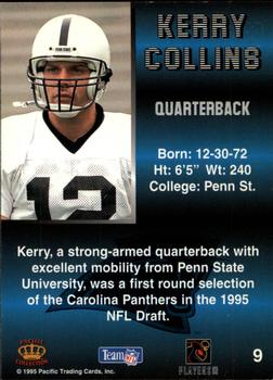 1995 Pacific - Platinum #9 Kerry Collins Back