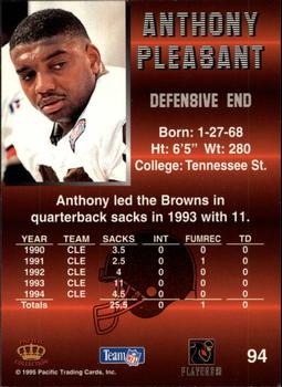1995 Pacific - Platinum #94 Anthony Pleasant Back