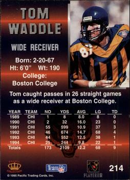 1995 Pacific - Platinum #214 Tom Waddle Back