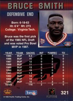 1995 Pacific - Platinum #321 Bruce Smith Back