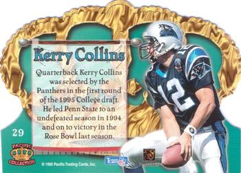 1995 Pacific Crown Royale - Blue Holofoil #29 Kerry Collins Back