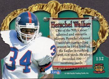 1995 Pacific Crown Royale - Blue Holofoil #132 Herschel Walker Back