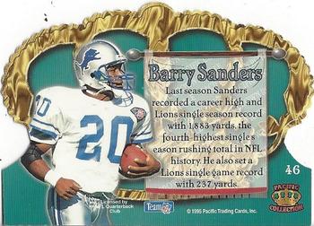 1995 Pacific Crown Royale - Copper #46 Barry Sanders Back