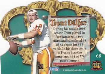 1995 Pacific Crown Royale - Copper #65 Trent Dilfer Back