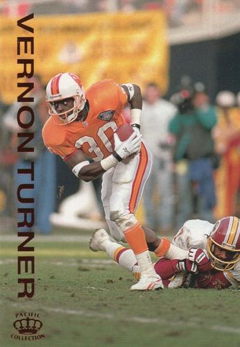 1995 Pacific Gridiron - Red #24 Vernon Turner Front
