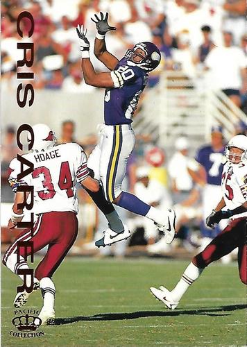1995 Pacific Gridiron - Red #55 Cris Carter Front