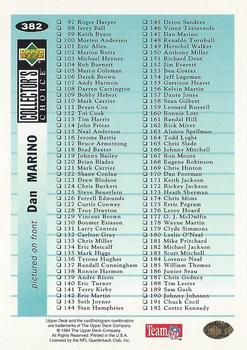 1994 Collector's Choice - Gold #382 Dan Marino Back