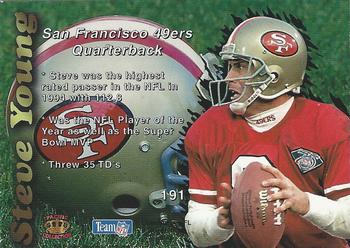 1995 Pacific Prisms - Gold #191 Steve Young Back