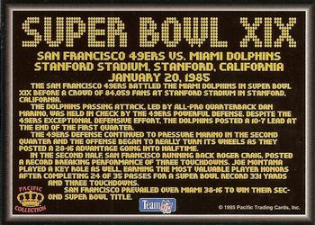 1995 Pacific Prisms - Super Bowl Logos #NNO Super Bowl XIX Back