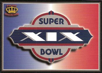 1995 Pacific Prisms - Super Bowl Logos #NNO Super Bowl XIX Front