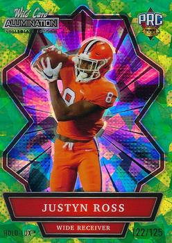 2021 Wild Card Alumination NIL - Green Crystals Holo-Lux #ANBC-46 Justyn Ross Front