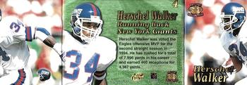 1995 Pacific Triple Folder #4 Herschel Walker Back