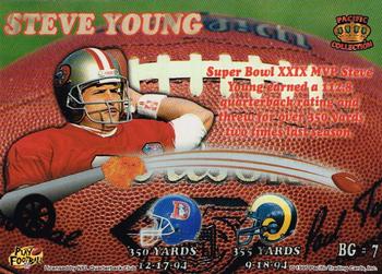 1995 Pacific Triple Folder - Big Guns #BG=7 Steve Young Back