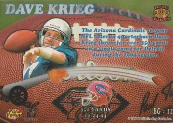 1995 Pacific Triple Folder - Big Guns #BG=12 Dave Krieg Back