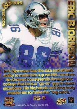 1995 Pacific Triple Folder - Rookies and Stars #RS-8 Eric Bjornson Back