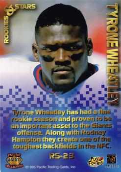 1995 Pacific Triple Folder - Rookies and Stars #RS-23 Tyrone Wheatley Back