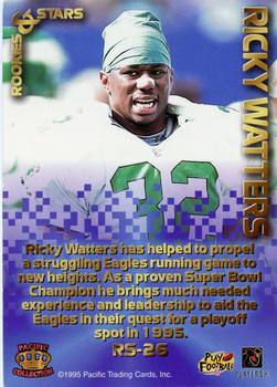 1995 Pacific Triple Folder - Rookies and Stars Blue #RS-26 Ricky Watters Back