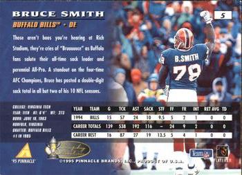 1995 Pinnacle - Artist's Proofs #5 Bruce Smith Back