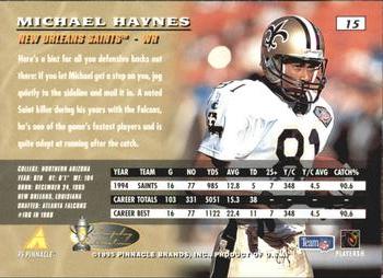 1995 Pinnacle - Artist's Proofs #15 Michael Haynes Back