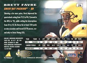 1995 Pinnacle - Artist's Proofs #26 Brett Favre Back