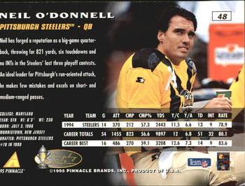 1995 Pinnacle - Artist's Proofs #48 Neil O'Donnell Back