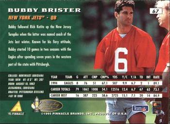 1995 Pinnacle - Artist's Proofs #67 Bubby Brister Back