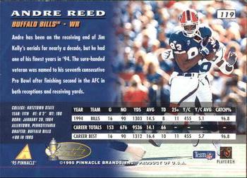 1995 Pinnacle - Artist's Proofs #119 Andre Reed Back