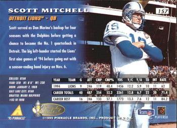 1995 Pinnacle - Artist's Proofs #157 Scott Mitchell Back