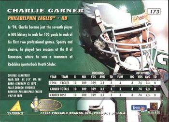 1995 Pinnacle - Artist's Proofs #173 Charlie Garner Back
