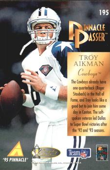 1995 Pinnacle - Artist's Proofs #195 Troy Aikman Back