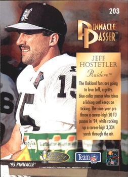1995 Pinnacle - Artist's Proofs #203 Jeff Hostetler Back