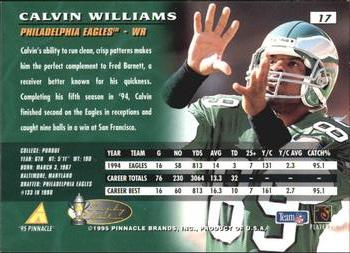 1995 Pinnacle - Trophy Collection #17 Calvin Williams Back
