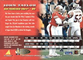 1995 Pinnacle - Trophy Collection #64 John Taylor Back