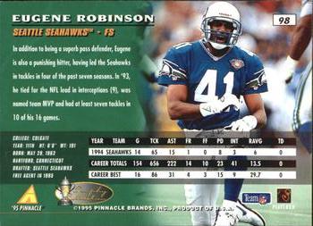1995 Pinnacle - Trophy Collection #98 Eugene Robinson Back