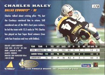 1995 Pinnacle - Trophy Collection #178 Charles Haley Back