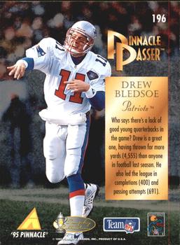 1995 Pinnacle - Trophy Collection #196 Drew Bledsoe Back