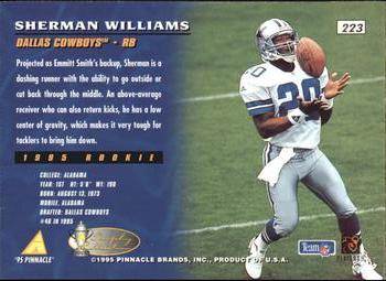 1995 Pinnacle - Trophy Collection #223 Sherman Williams Back