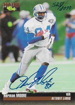 1995 Pro Line - Autographs #NNO Herman Moore Front
