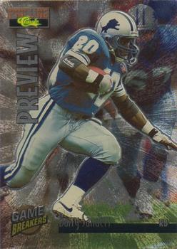 1995 Classic NFL Rookies - Game Breakers Previews #GP4 Barry Sanders Front