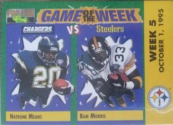 1995 Pro Line - Game of the Week Home #H-06 Natrone Means / Bam Morris Front