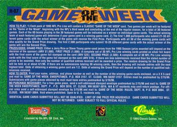 1995 Pro Line - Game of the Week Home #H-07 Emmitt Smith / Seth Joyner Back