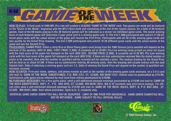 1995 Pro Line - Game of the Week Home #H-08 Errict Rhett / Heath Shuler Back