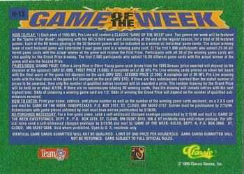 1995 Pro Line - Game of the Week Home #H-13 Ben Coates / Troy Vincent Back
