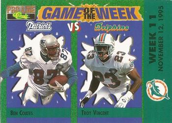 1995 Pro Line - Game of the Week Home #H-13 Ben Coates / Troy Vincent Front