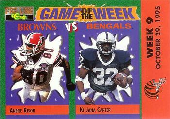 1995 Pro Line - Game of the Week Home #H-18 Ki-Jana Carter / Andre Rison Front