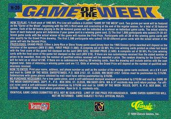 1995 Pro Line - Game of the Week Home #H-20 Warren Moon / Brett Favre Back
