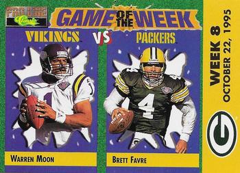 1995 Pro Line - Game of the Week Home #H-20 Warren Moon / Brett Favre Front