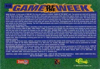 1995 Pro Line - Game of the Week Home #H-23 Shannon Sharpe / Neil Smith Back