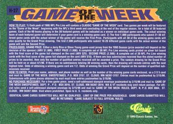 1995 Pro Line - Game of the Week Home #H-27 Trent Dilfer / Cris Carter Back